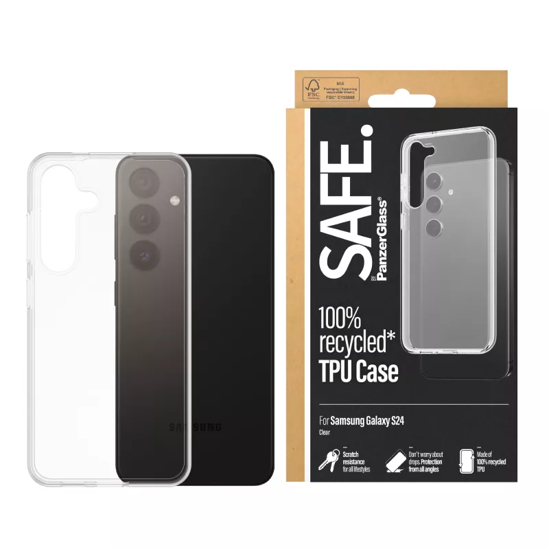 PanzerGlass SAFE. TPU dėklas Samsung Galaxy S24 | Skaidrus