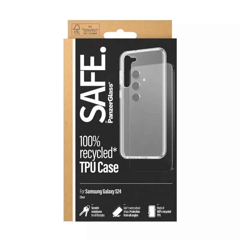 PanzerGlass SAFE. TPU dėklas Samsung Galaxy S24 | Skaidrus