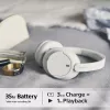 Sony WH-CH720 ausinės su laidu ir belaidžiu ryšiu, skambučiams ir muzikai, USB Type-C, Bluetooth, balta
