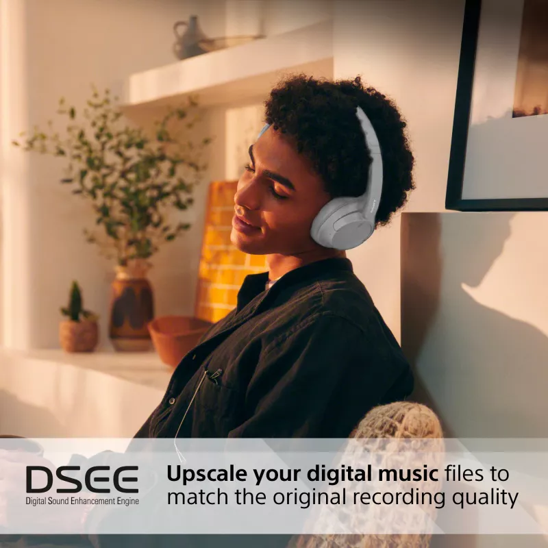 Sony WH-CH720 ausinės su laidu ir belaidžiu ryšiu, skambučiams ir muzikai, USB Type-C, Bluetooth, balta