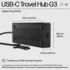 HP USB-C Travel Hub G3 – USB 3.2 Gen 2, HDMI, USB-A, PD 65W, 116×41.9×14.5 mm