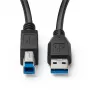 MicroConnect MC-ITH-USB3AB-005 USB laidas 3.2 Gen 1 (3.1 Gen 1) 5 m USB A USB B juodas