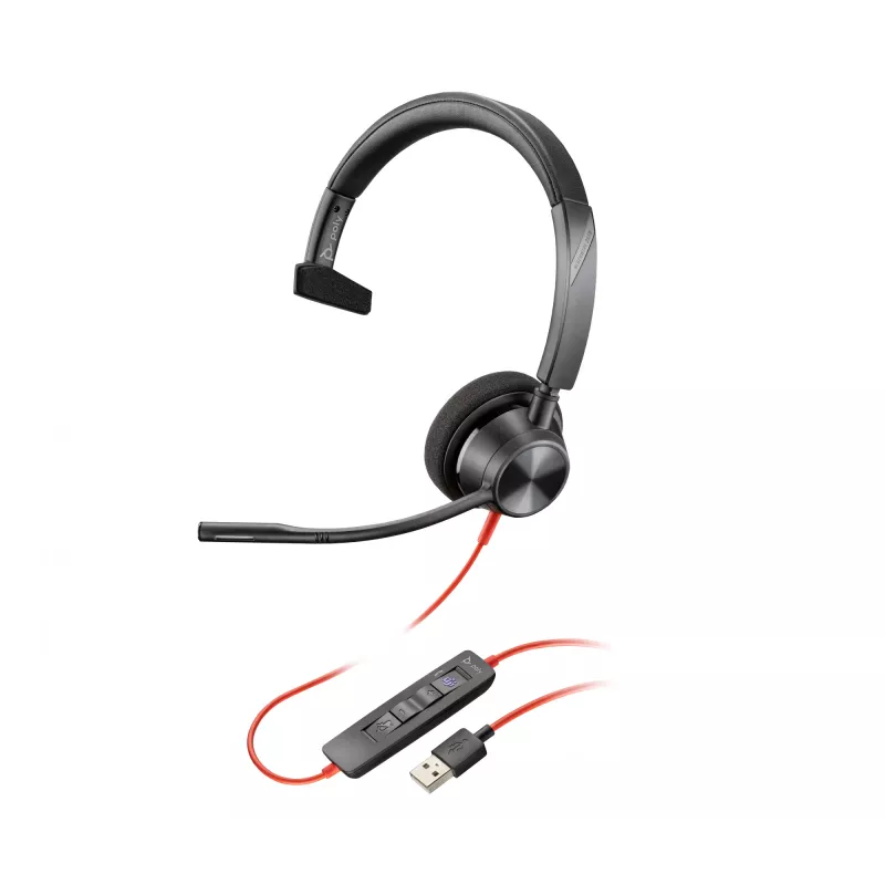 HP Poly Blackwire 3310 belaidė ausinė su Microsoft Teams sertifikatu + USB-C/A adapteris TAA