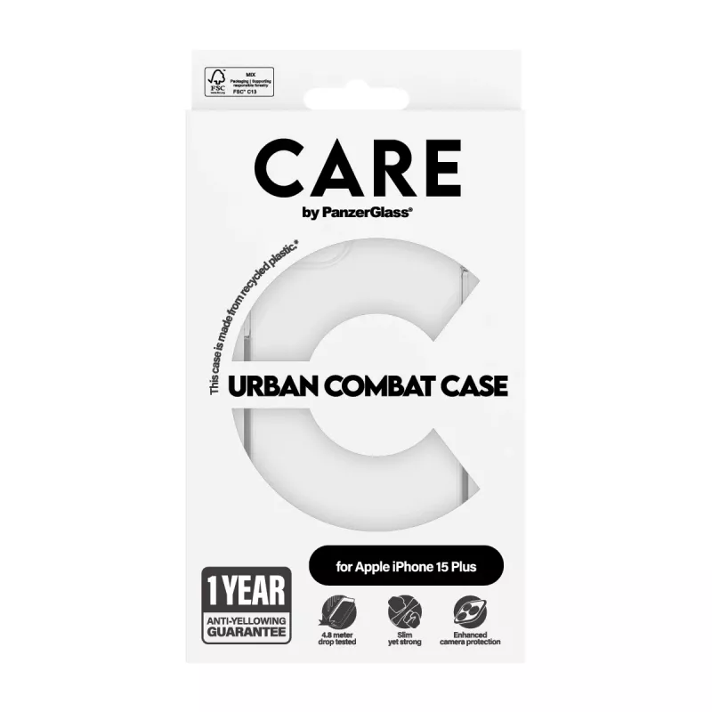 PanzerGlass CARE™ by ® Urban Combat Case Skaidrus iPhone 15 Plus