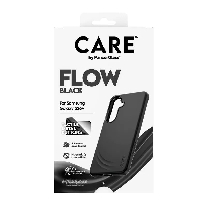 PanzerGlass CARE™ by ® Flow Case Black w. Qi Samsung Galaxy S26+