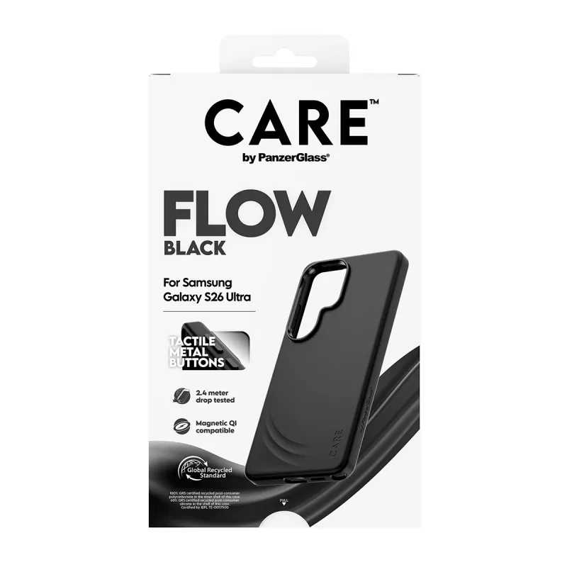 PanzerGlass CARE™ by ® Flow Case Black w. Qi Samsung Galaxy S26 Ultra