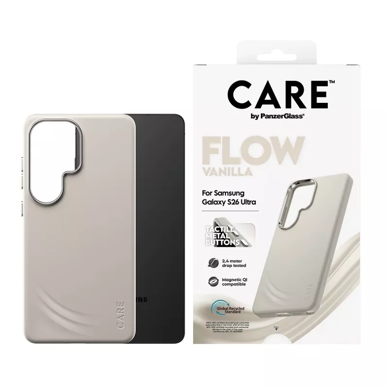 PanzerGlass CARE™ by ® Flow Case Vanilla su Qi Samsung Galaxy S26 Ultra