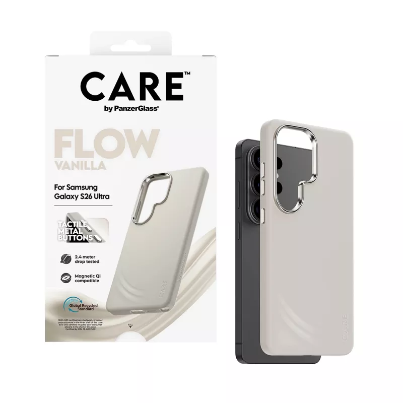 PanzerGlass CARE™ by ® Flow Case Vanilla su Qi Samsung Galaxy S26 Ultra