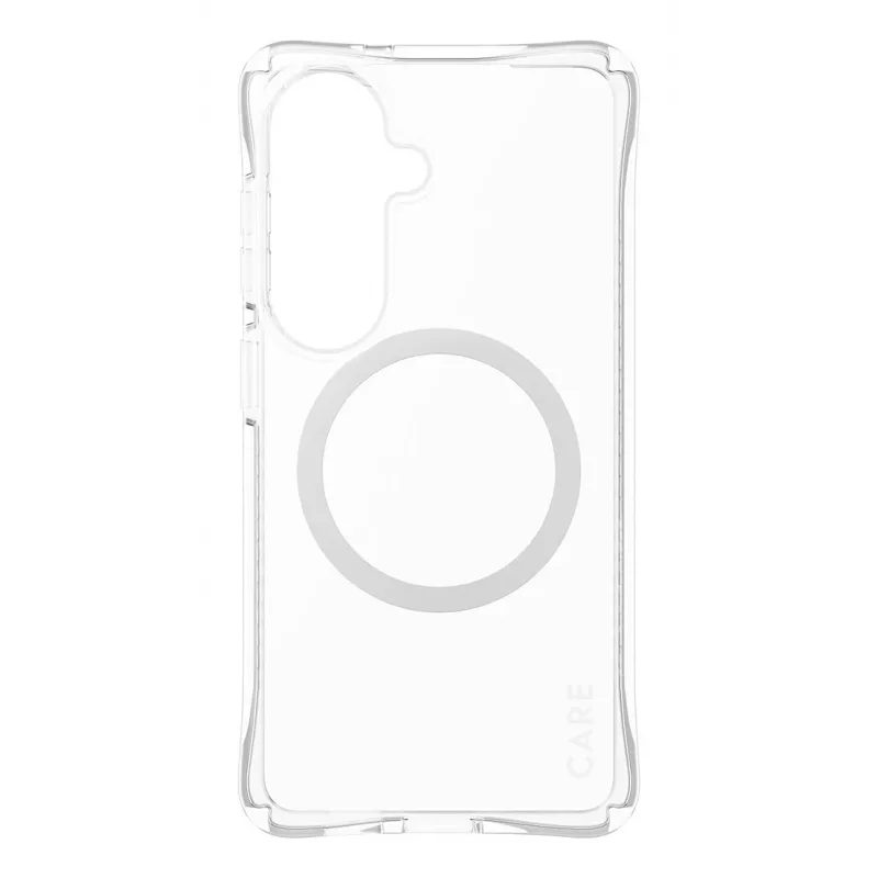 Apsauginis dėklas PanzerGlass CARE Samba permatomas su balta Qi Samsung Galaxy S26