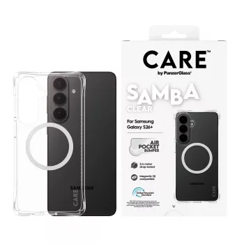 PanzerGlass CARE™ by ® Samba Case Skaidrus su Baltu Qi Samsung Galaxy S26+