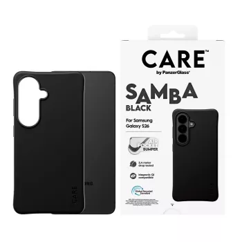 PanzerGlass CARE™ by ® Samba Case Black w. Qi Samsung Galaxy S26