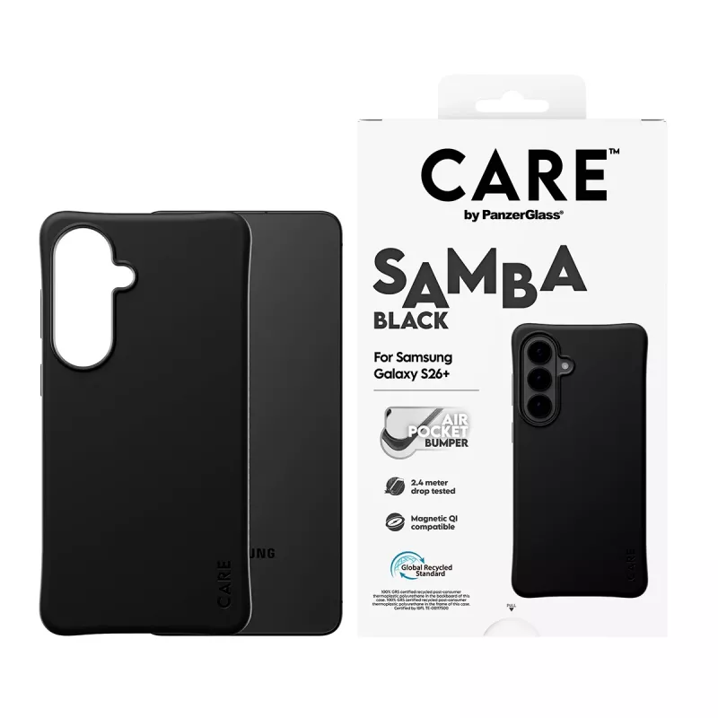 PanzerGlass CARE™ by ® Samba Case Black w. Qi Samsung Galaxy S26+