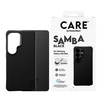PanzerGlass CARE™ by ® Samba Case Black su Qi Samsung Galaxy S26 Ultra
