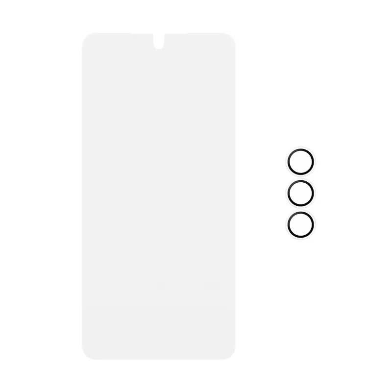PanzerGlass Hoops 2-in-1 Ultra-Wide Fit apsauginis stiklas Samsung Galaxy S26 – temperuotas stiklas + PET/silikono sluoksniai