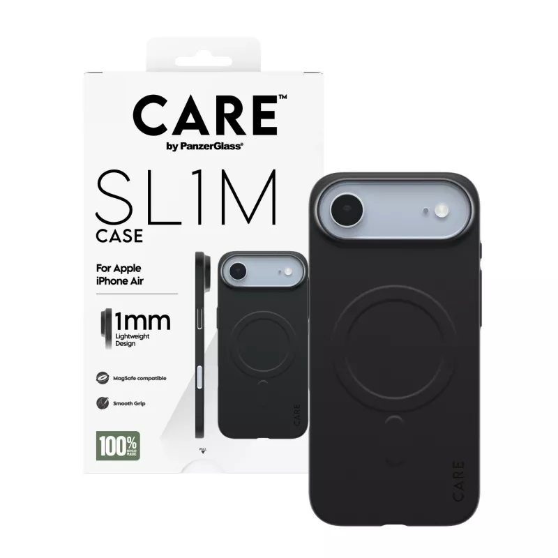 Apsauginis dėklas PanzerGlass CARE SL1M su MagSafe Apple iPhone Air, juodas