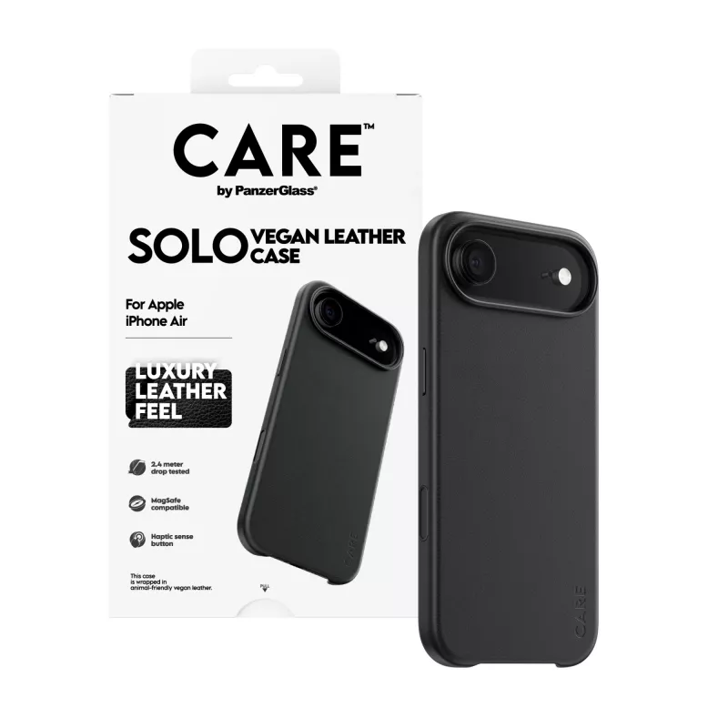 Apsauginis dėklas PanzerGlass CARE Solo, skirtas Apple iPhone Air, juodas