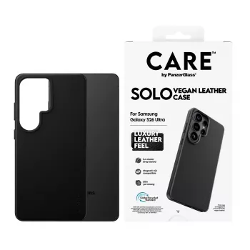 Dėklas PanzerGlass CARE Solo Cover Samsung Galaxy S26 Ultra, juodas, suderinamas su Qi