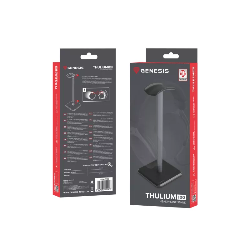 Priedas ausinėms GENESIS NGM-2232 ABS Aliuminis TPU Juoda Pilka
