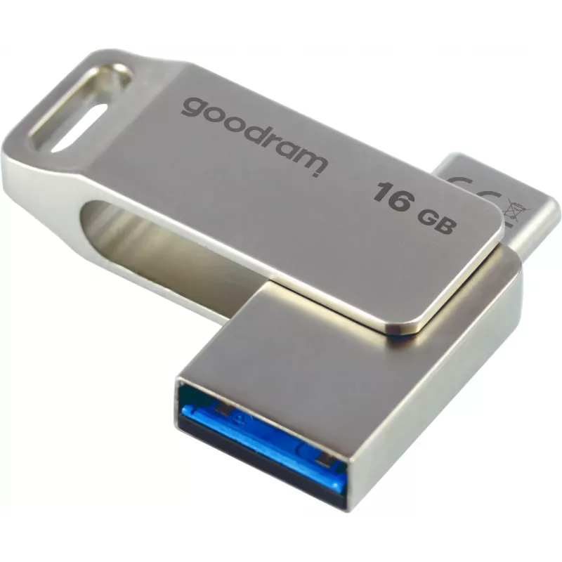 Goodram ODA3 USB atmintukas 16 GB USB Type-A / USB Type-C 3.2 Gen 1 (3.1 Gen 1) Sidabrinis