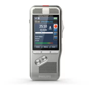 Philips DPM8100 Flash Card Sidabrinis diktofonas