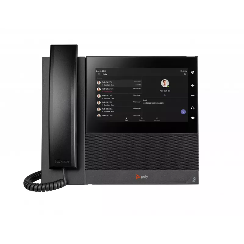 HP Poly CCX 600 verslo medijos telefonas, skirtas Microsoft Teams, su PoE