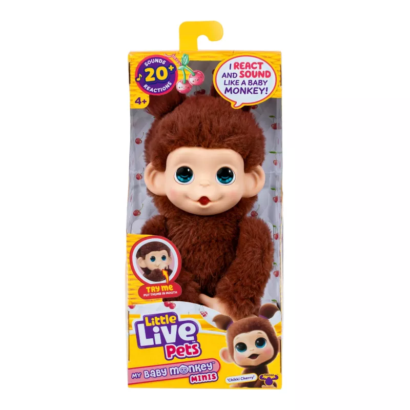 Moose Toys Little Live Pets Mano Mažylis Beždžionėlė 'Chikki Cherry'