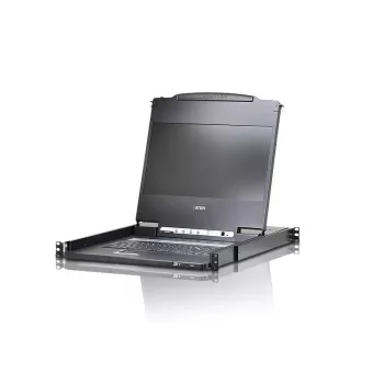 ATEN CL6700MW KVM konsolė su 17,3 colių ekranu, 1U, juoda