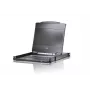 ATEN CL6700MW KVM konsolė su 17,3 colių ekranu, 1U, juoda