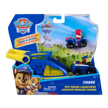 PAW Patrol Chase Pup Squad Paleidikliai su Ryder Automobiliu 2 Vnt., Žaislai Vaikams Nuo 3 Metų
