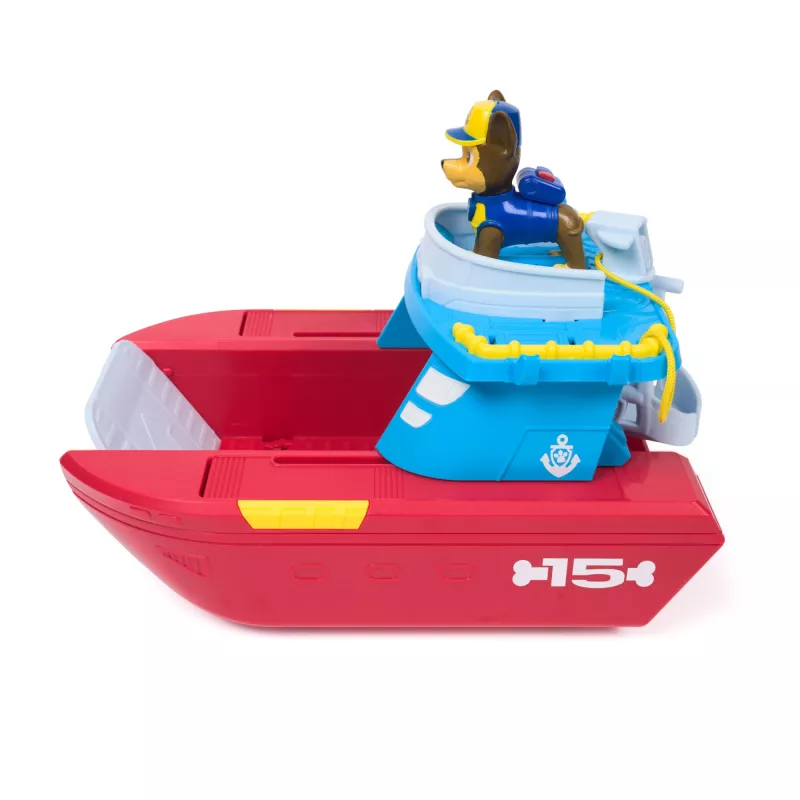 PAW Patrol jūrinis gelbėjimo laivas su Chase ir ryklio figūrėlėmis, 2 režimai, žaislas vaikams nuo 3 metų