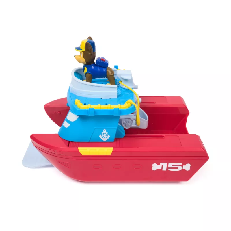PAW Patrol jūrinis gelbėjimo laivas su Chase ir ryklio figūrėlėmis, 2 režimai, žaislas vaikams nuo 3 metų