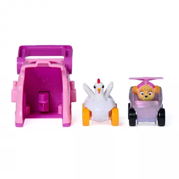 PAW Patrol Skye Pup Squad Paleidimo įrenginys su Chickaletta mašina 2 vnt., žaislas vaikams nuo 3 metų