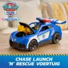 PAW Patrol: Chase Launch 'N' Rescue Cruiser policinis automobilis su šviesomis, garsais ir paslėptu tinklo paleidimo įrenginiu, 3+ metų