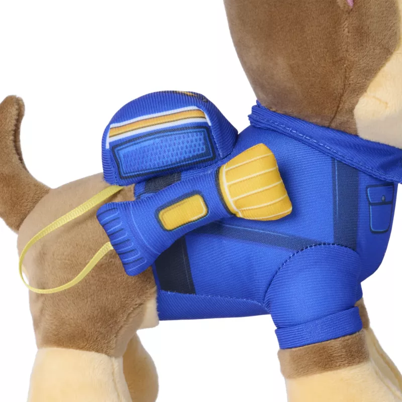 PAW Patrol : paieškos ir gelbėjimo Chase minkštas žaislas su žibintuvėliu, ikimokykliniams vaikams, berniukams ir mergaitėms nuo 3 metų, 10 colių