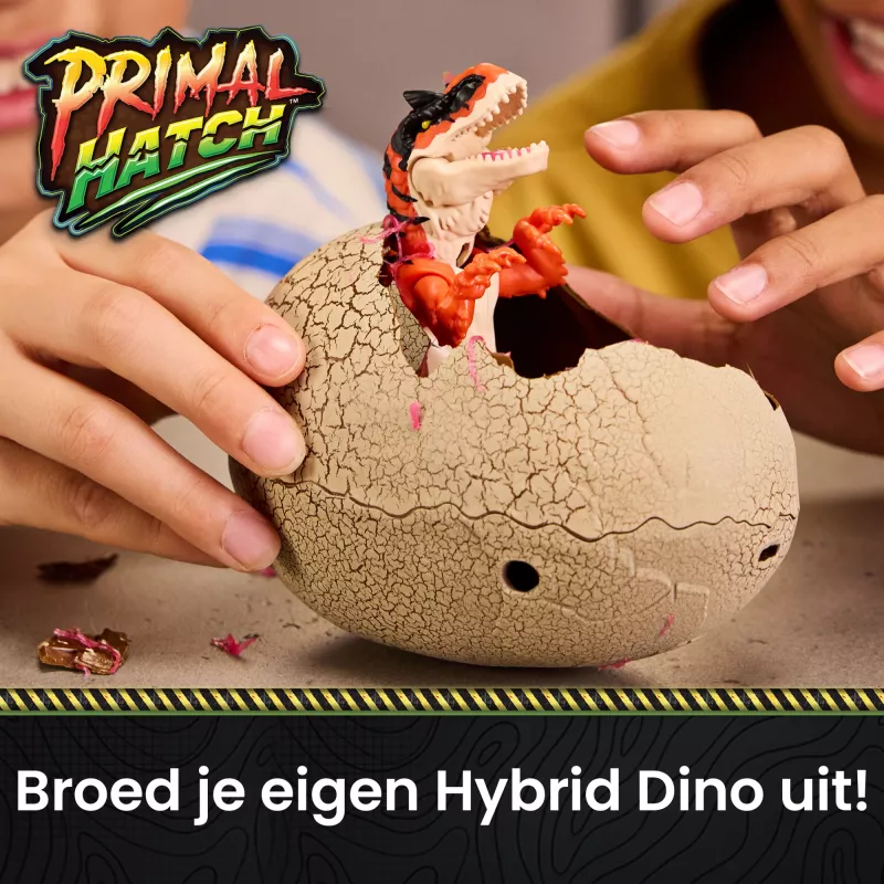 Primal Hatch Hybrid Hatchers – hibridinis dinozauras kiaušinyje, staigmenų žaislas vaikams nuo 5 metų