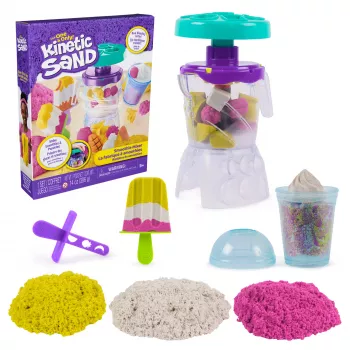 Kinetic Sand Smoothie Mixer Playset – Kinetinis smėlis su maišytuvu ir ledų formelėmis