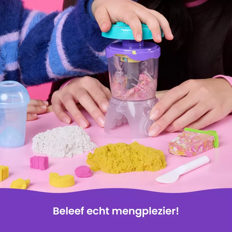 Kinetic Sand Smoothie Mixer Playset – Kinetinis smėlis su maišytuvu ir ledų formelėmis