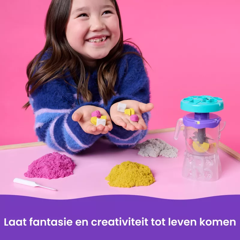 Kinetic Sand Smoothie Mixer Playset – Kinetinis smėlis su maišytuvu ir ledų formelėmis