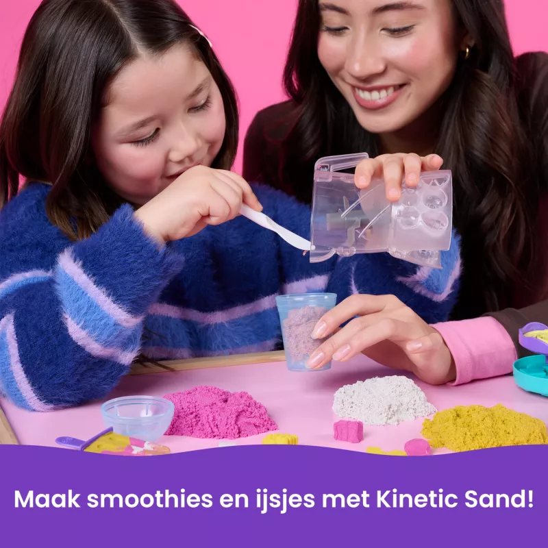 Kinetic Sand Smoothie Mixer Playset – Kinetinis smėlis su maišytuvu ir ledų formelėmis