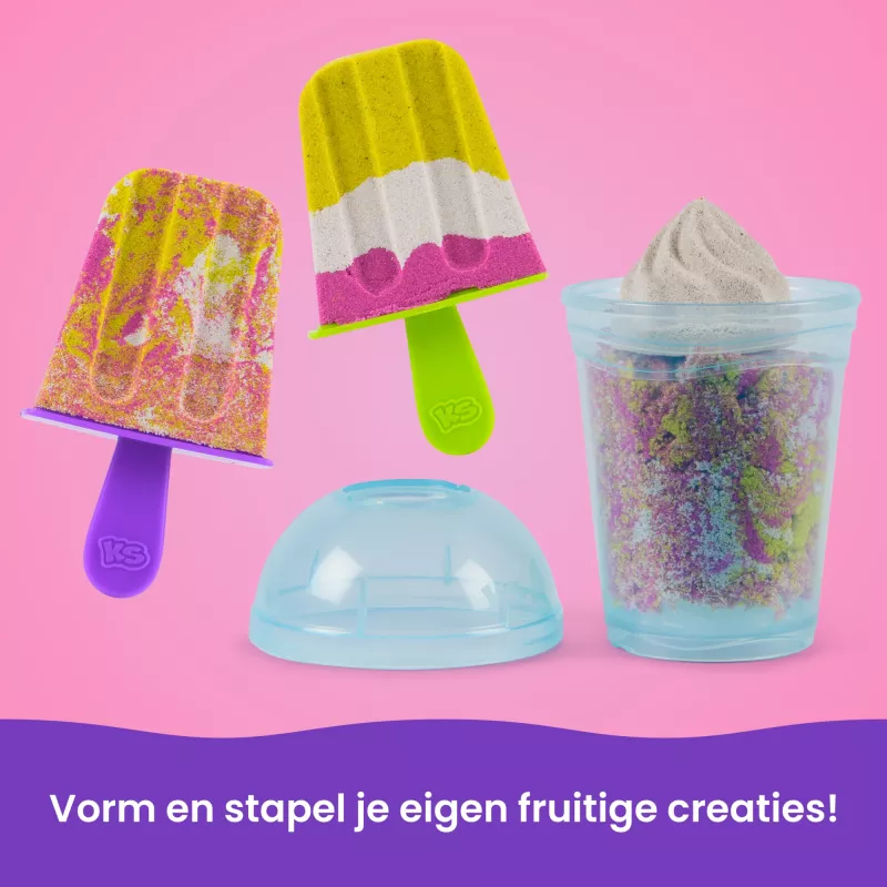 Kinetic Sand Smoothie Mixer Playset – Kinetinis smėlis su maišytuvu ir ledų formelėmis