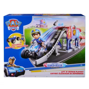 PAW Patrol paieškos ir gelbėjimo Lift 'N' Repair žaidimų rinkinys su išskirtine figūrėle ir transporto priemone, ilgis virš 30 colių, žaislai vaikams nuo 3 metų