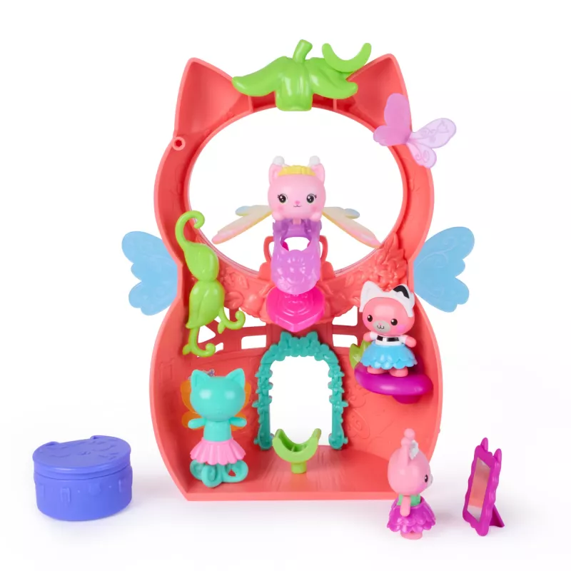 Gabby's Dollhouse Fairylandia, Kitty Fairy Flutter-riffic žaidimų rinkinys su 12 dalių ir išskirtiniu žiedu, vaikų žaislai nuo 3 metų