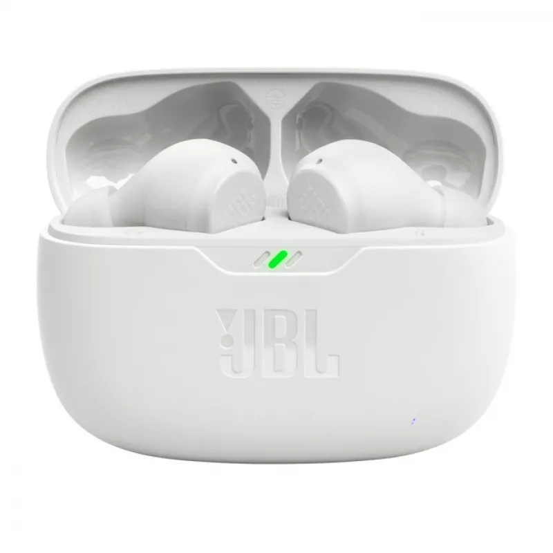 JBL Wave Beam Ausinės Tikras Belaidis Stereo (TWS) Į ausis Skambučiams/Muzikai/Sportui/Kasdienai Baltos