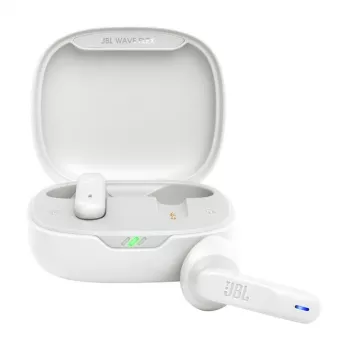 JBL Wave Flex Ausinės Tikras Belaidis Stereo (TWS) Į ausis Skambučiai/Muzika/Sportas/Kasdien B alta