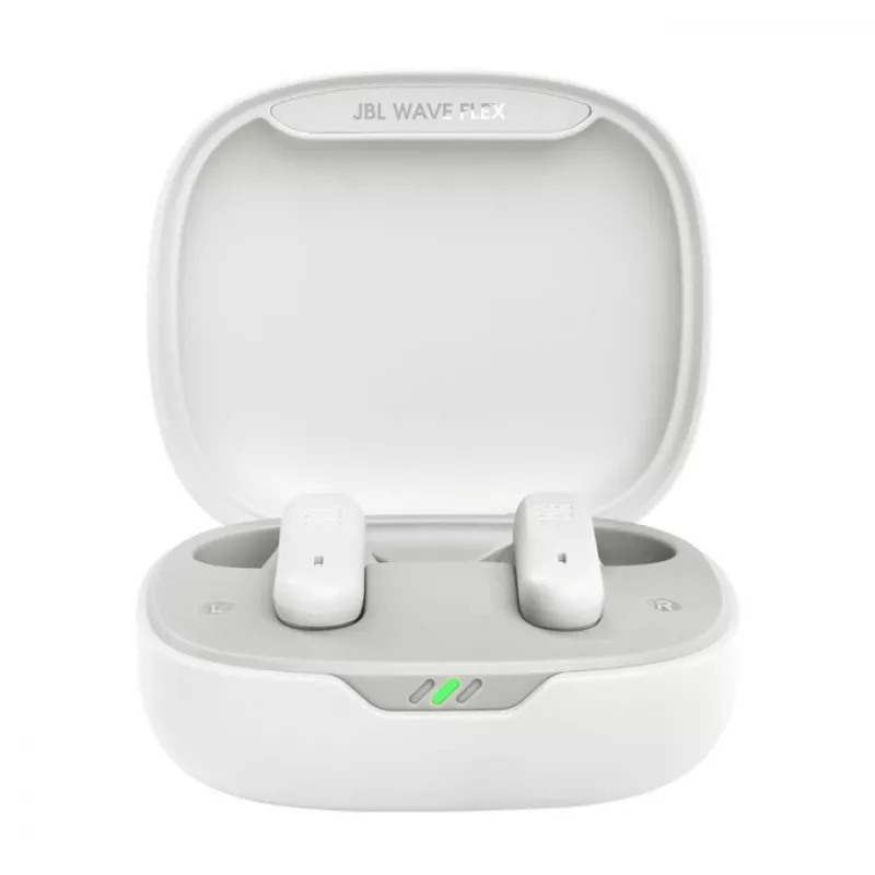 JBL Wave Flex Ausinės Tikras Belaidis Stereo (TWS) Į ausis Skambučiai/Muzika/Sportas/Kasdien B alta