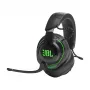 JBL Quantum 910X ausinės su mikrofonu – laidinės ir belaidės, žaidimams, USB Type-C, Bluetooth, juodos ir žalios spalvos