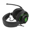 JBL Quantum 910X ausinės su mikrofonu – laidinės ir belaidės, žaidimams, USB Type-C, Bluetooth, juodos ir žalios spalvos