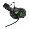 JBL Quantum 910X ausinės su mikrofonu – laidinės ir belaidės, žaidimams, USB Type-C, Bluetooth, juodos ir žalios spalvos