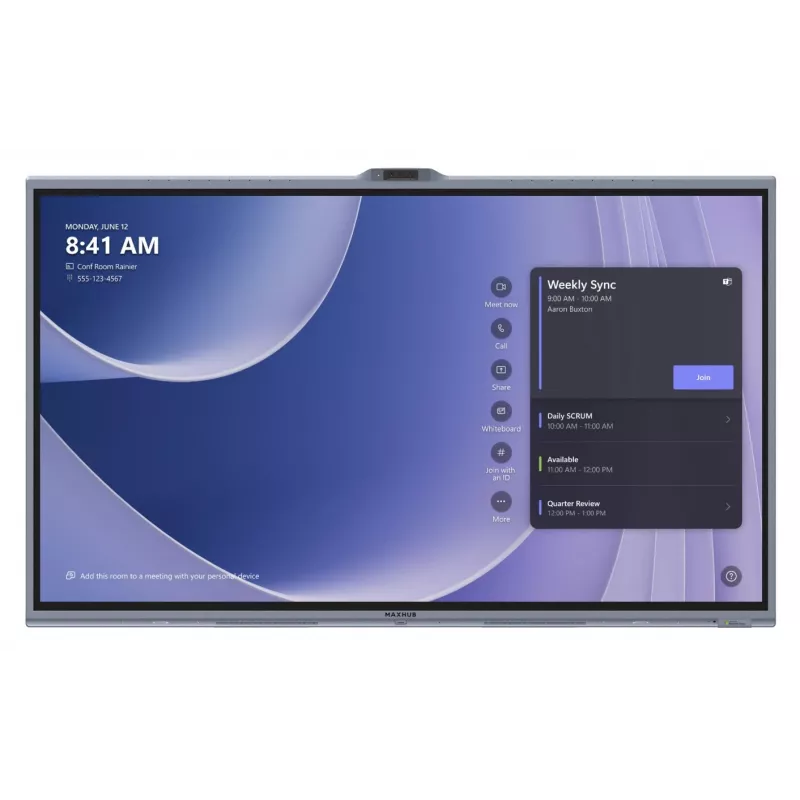 MAXHUB XBoard V7 serijos V655T 65 colių interaktyvus lietimui jautrus ekranas su Microsoft Teams Rooms