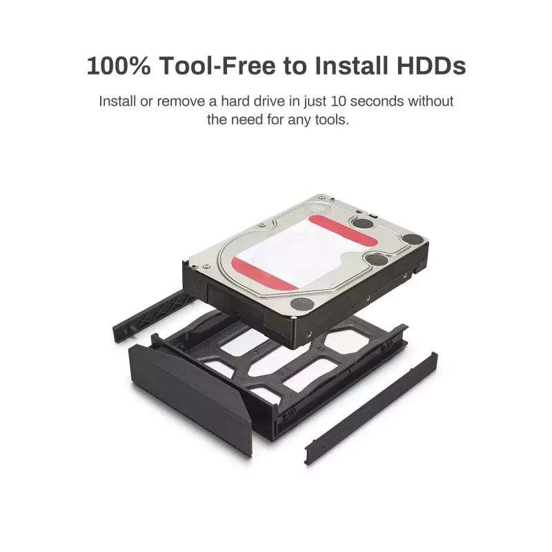 TerraMaster D4-320 išorinis diskų masyvas, juodas, 4 diskų vietos HDD/SSD